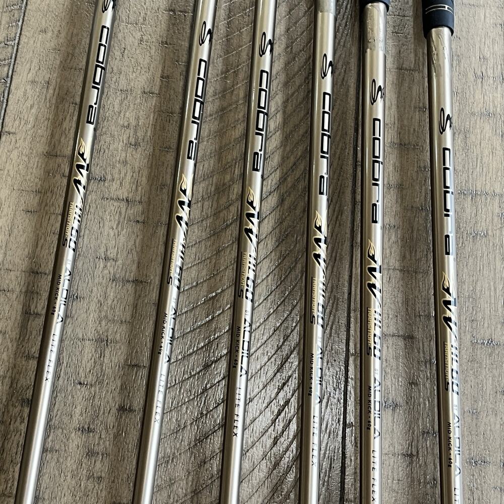 Cobra Transition S Iron Set 4-9 Aldila NV HL 60g Senior Graphite Mens RH Good! - Picture 7 of 8